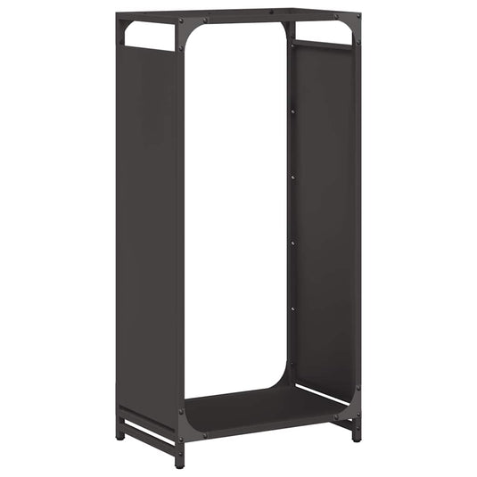 Vidaxl brandhoutrek 44x28x90 cm koudgewalst staal zwart