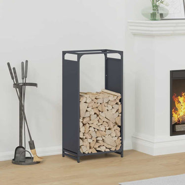 Vidaxl brandhoutrek 44x28x90 cm koudgewalst staal antracietkleurig