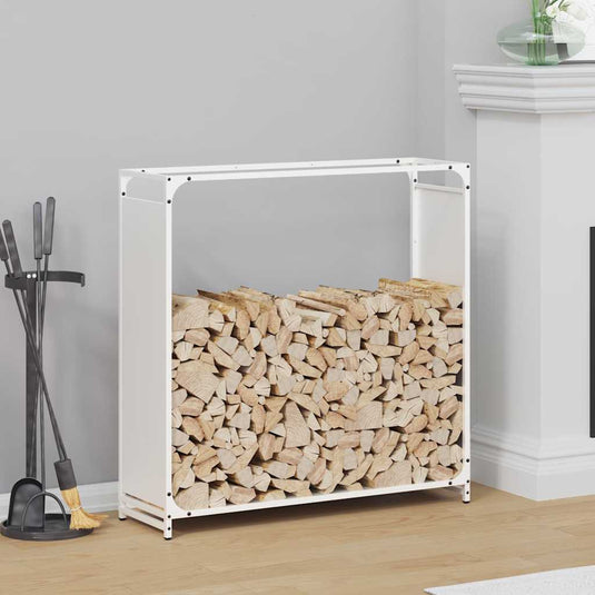 Vidaxl brandhoutrek 90x28x90 cm koudgewalst staal wit