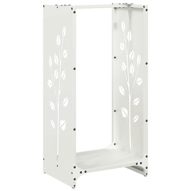 Vidaxl brandhoutrek 40x30x80 cm koudgewalst staal wit