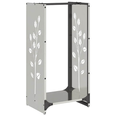 Vidaxl brandhoutrek 40x30x80 cm roestvrij staal