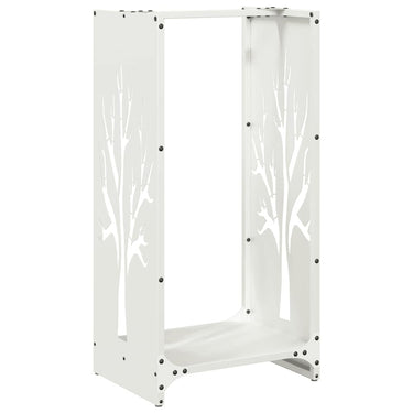 Vidaxl brandhoutrek 40x30x80 cm koudgewalst staal wit