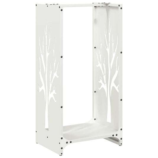 Vidaxl brandhoutrek 40x30x80 cm koudgewalst staal wit