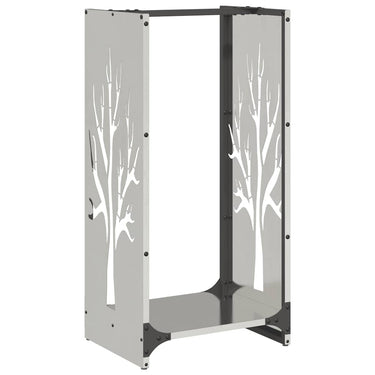 Vidaxl brandhoutrek 40x30x80 cm roestvrij staal