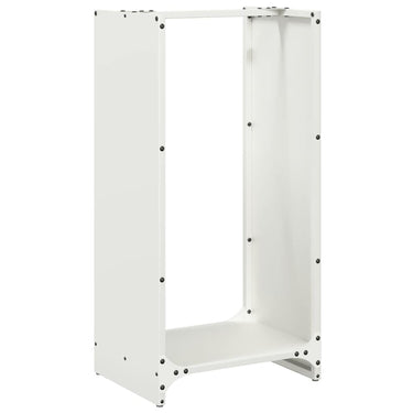 Vidaxl brandhoutrek 40x30x80 cm koudgewalst staal wit
