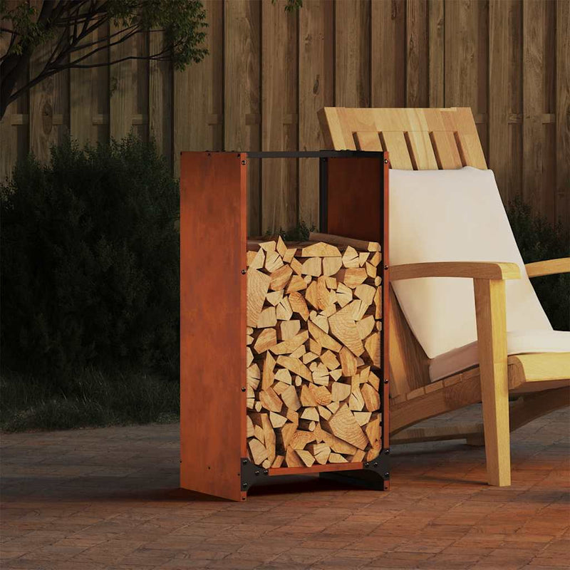 Load image into Gallery viewer, Vidaxl brandhoutrek 40x30x80 cm weervast staal
