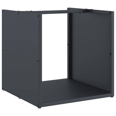 Vidaxl brandhoutrek 40x40x40 cm koudgewalst staal antracietkleurig