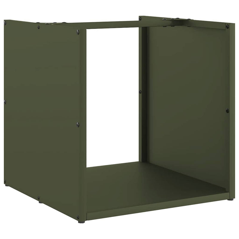 Load image into Gallery viewer, Vidaxl brandhoutrek 40x40x40 cm koudgewalst staal olijfgroen
