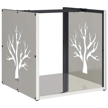 Vidaxl brandhoutrek 40x40x40 cm roestvrij staal