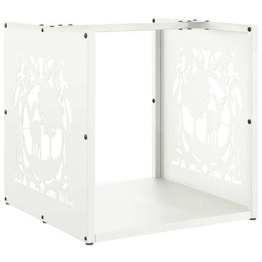 Vidaxl brandhoutrek 40x40x40 cm koudgewalst staal wit