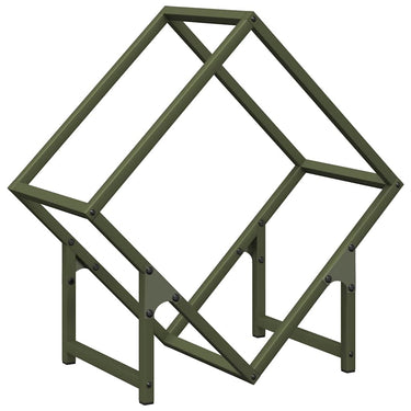 Vidaxl brandhoutrek 50x25x50 cm koudgewalst staal olijfgroen
