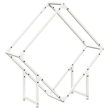Vidaxl brandhoutrek 80x25x80 cm koudgewalst staal wit
