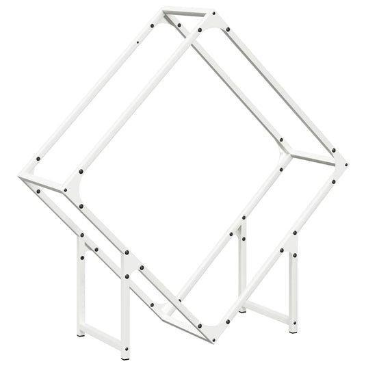 Vidaxl brandhoutrek 80x25x80 cm koudgewalst staal wit