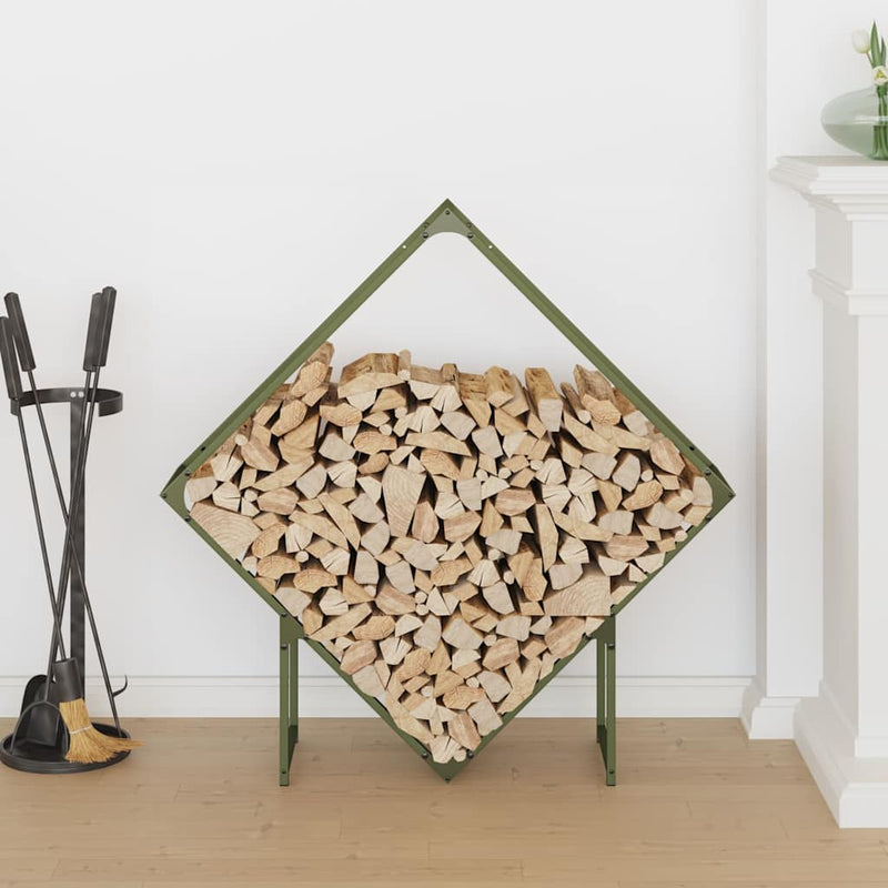 Load image into Gallery viewer, Vidaxl brandhoutrek 100x25x100 cm koudgewalst staal olijfgroen
