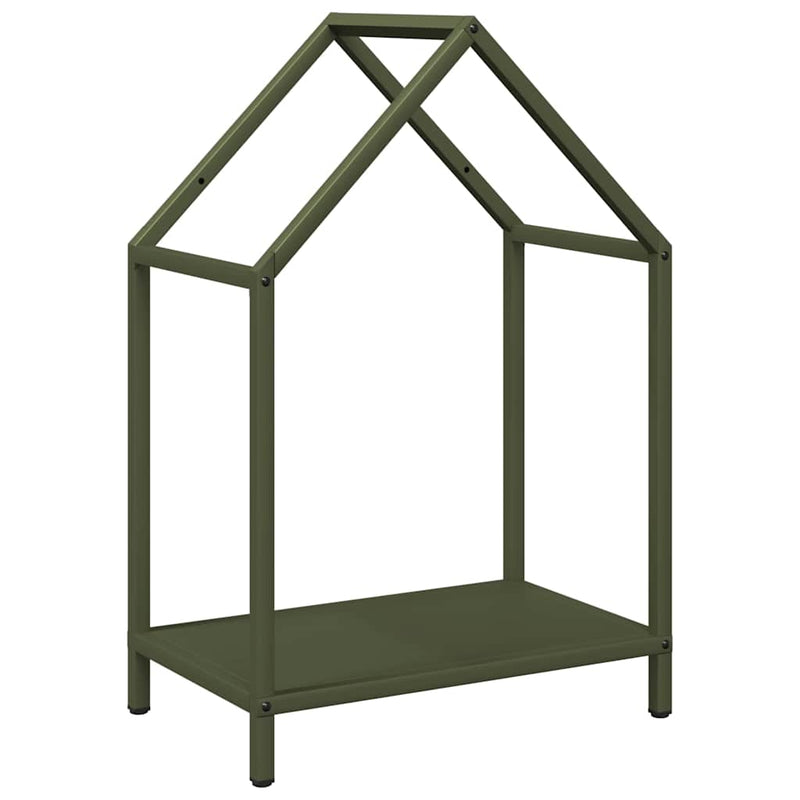 Load image into Gallery viewer, Vidaxl brandhoutrek 40x25x60 cm koudgewalst staal olijfgroen
