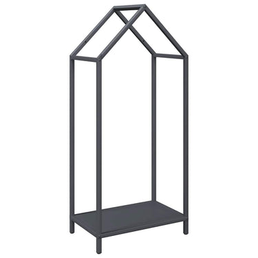 Vidaxl brandhoutrek 40x25x90 cm koudgewalst staal antracietkleurig