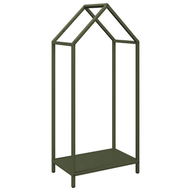 Vidaxl brandhoutrek 40x25x90 cm koudgewalst staal olijfgroen