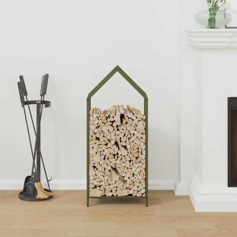 Load image into Gallery viewer, Vidaxl brandhoutrek 40x25x90 cm koudgewalst staal olijfgroen
