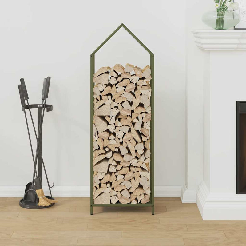 Load image into Gallery viewer, Vidaxl brandhoutrek 40x25x120 cm koudgewalst staal olijfgroen
