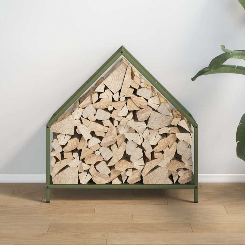 Load image into Gallery viewer, Vidaxl brandhoutrek 60x25x60 cm koudgewalst staal olijfgroen

