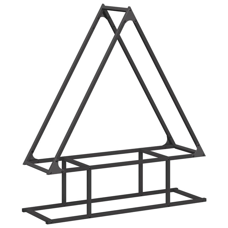 Load image into Gallery viewer, Vidaxl brandhoutrek 80x25x90 cm koudgewalst staal zwart
