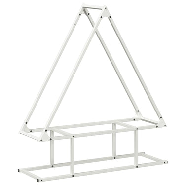 Vidaxl brandhoutrek 80x25x90 cm koudgewalst staal wit