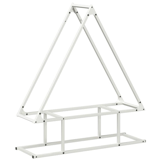 Vidaxl brandhoutrek 80x25x90 cm koudgewalst staal wit