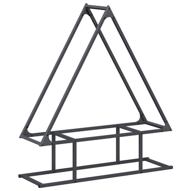 Vidaxl brandhoutrek 80x25x90 cm koudgewalst staal antracietkleurig