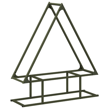 Vidaxl brandhoutrek olijfgroen 80x25x90 cm koudgewalst staal