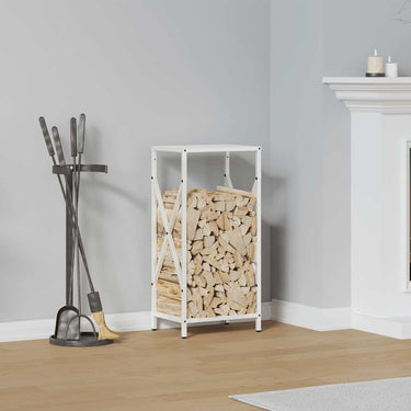 Vidaxl brandhoutrek 34x25x70 cm koudgewalst staal wit