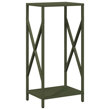 Vidaxl brandhoutrek 34x25x70 cm koudgewalst staal olijfgroen