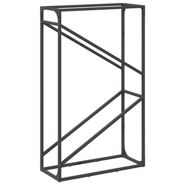 Vidaxl brandhoutrek 60x25x100 cm koudgewalst staal zwart