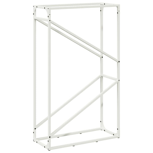 Vidaxl brandhoutrek 60x25x100 cm koudgewalst staal wit