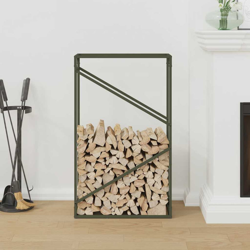 Load image into Gallery viewer, Vidaxl brandhoutrek 60x25x100 cm koudgewalst staal olijfgroen
