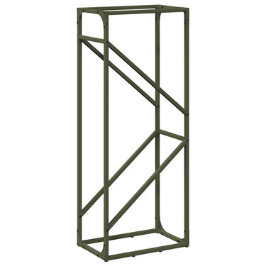 Vidaxl brandhoutrek 40x25x100 cm koudgewalst staal olijfgroen