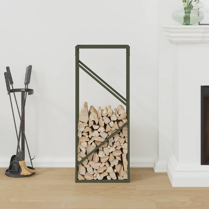 Load image into Gallery viewer, Vidaxl brandhoutrek 40x25x100 cm koudgewalst staal olijfgroen
