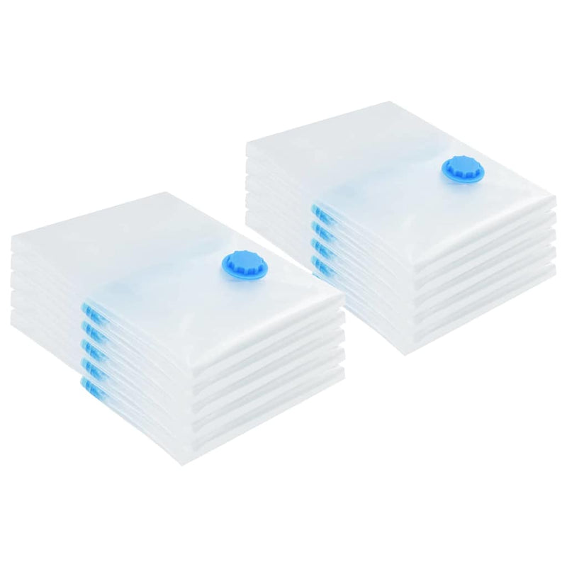 Load image into Gallery viewer, Vidaxl opslagzakken met opslag 10 pcs transparant en blauw 70 x 50 cm
