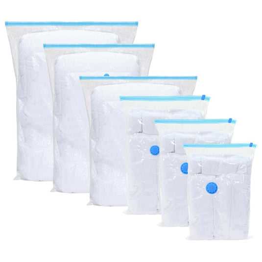 Vidaxl opslagzakken met opslag 20 pcs transparant en blauw 70 x 50 cm