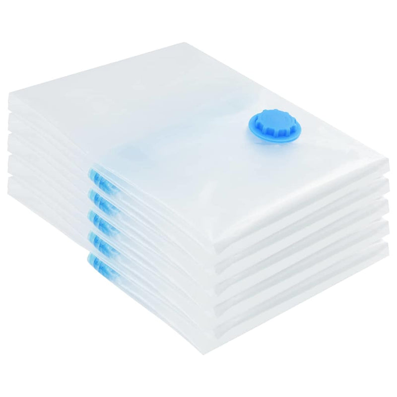 Load image into Gallery viewer, Vidaxl opslagzakken met opslag 5 pcs transparant en blauw 80 x 60 cm
