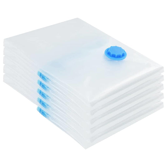 Vidaxl opslagzakken met opslag 5 pcs transparant en blauw 80 x 60 cm