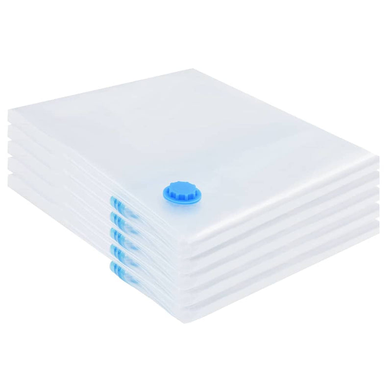 Load image into Gallery viewer, Vidaxl opslagzakken met opslag 5 pcs transparant en blauw 120 x 70 cm
