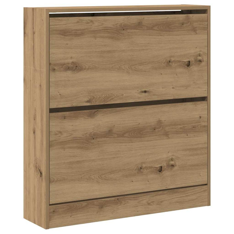 Load image into Gallery viewer, Vidaxl schoenenkast gerookt eiken 80 x 21 x 87,5 cm bewerkt hout
