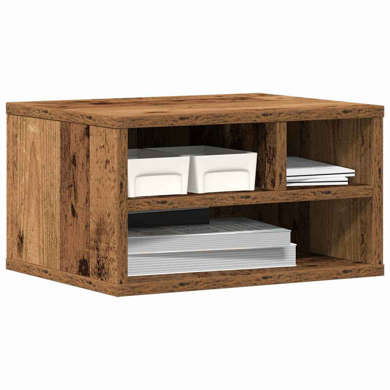 Load image into Gallery viewer, Vidaxl printerstand met opslag oudhout 40 x 32 x 22,5 cm bewerkt hout
