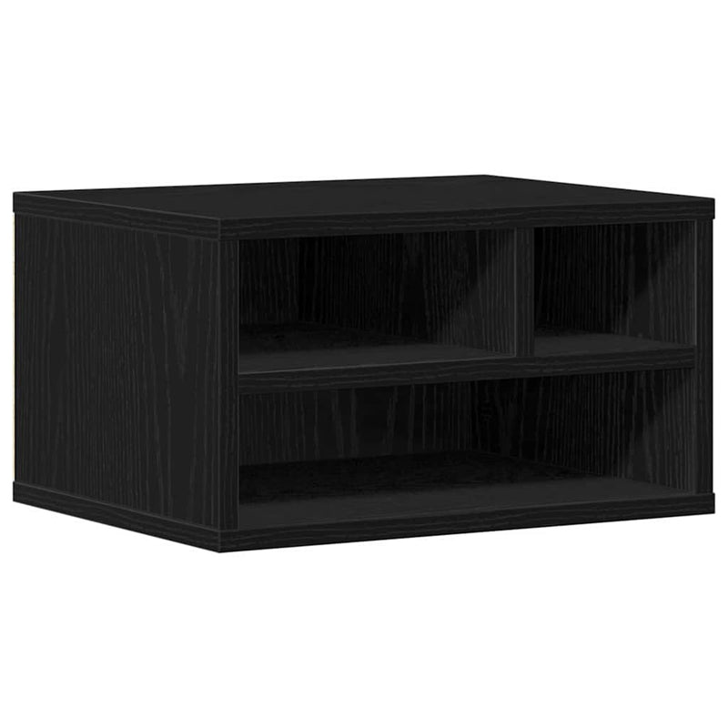 Load image into Gallery viewer, Vidaxl printerstand zwart eiken 40 x 32 x 22,5 cm bewerkt hout
