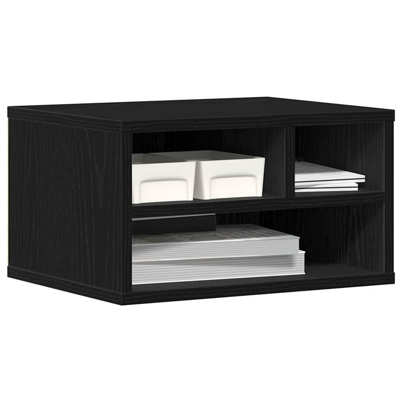 Load image into Gallery viewer, Vidaxl printerstand zwart eiken 40 x 32 x 22,5 cm bewerkt hout
