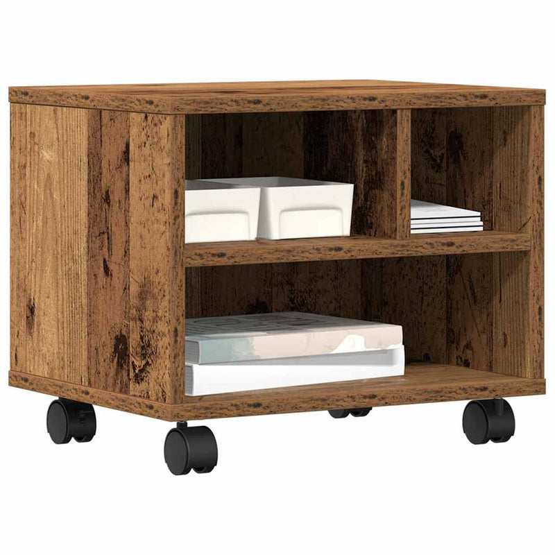 Load image into Gallery viewer, Vidaxl printerstand met opslag oudhout 41 x 32 x 33.5 cm bewerkt hout
