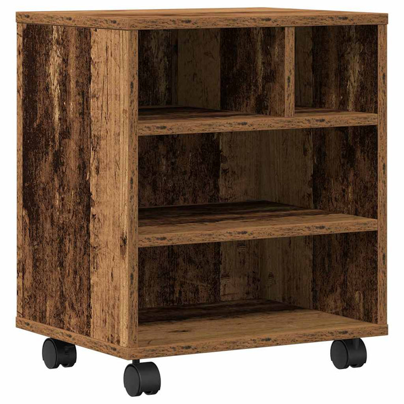 Load image into Gallery viewer, Vidaxl printerstand met opslag oud hout 41 x 32 x 48 cm bewerkt hout
