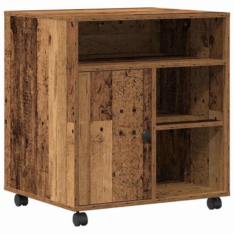 Load image into Gallery viewer, Vidaxl printerstand met opslag oud hout 60 x 50 x 67 cm bewerkt hout
