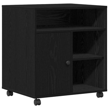 Vidaxl printerstand zwart eiken 60 x 50 x 67 cm bewerkt hout