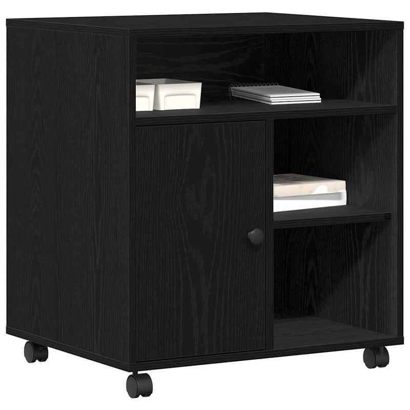 Load image into Gallery viewer, Vidaxl printerstand zwart eiken 60 x 50 x 67 cm bewerkt hout

